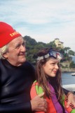 LUIGI FERRARO and his grandchild Emanuela before diving together